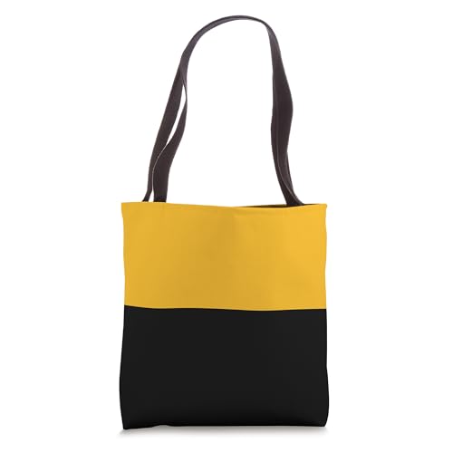 Yellow And Black Color Block Simple Design Favorite Color Tote
