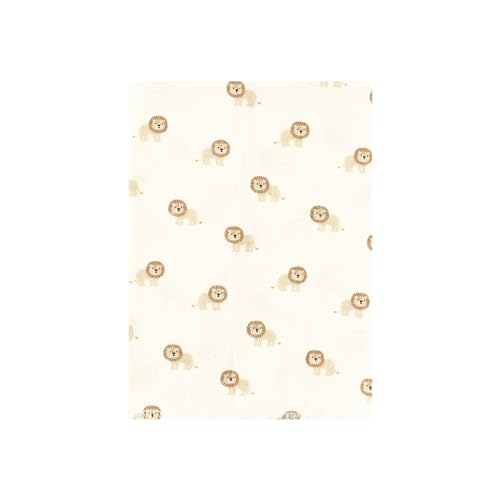 Image of Hudson Baby Unisex Baby Cotton Poly Flannel Burp Cloths Bundle, Brave Lion, One Size