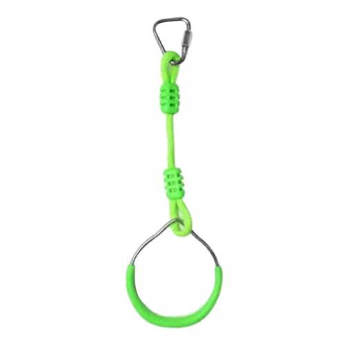 Harilla きん 子供用体操リング スイングジャングルリング フィットネス懸垂 ヘビーデューティー ポータブルジム器具 遊び場 家庭用, 緑