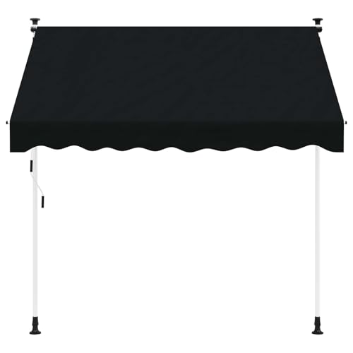 Auvent rétractable noir de 100 cm pour créer un coin d'ombre frais sur votre balcon - 3