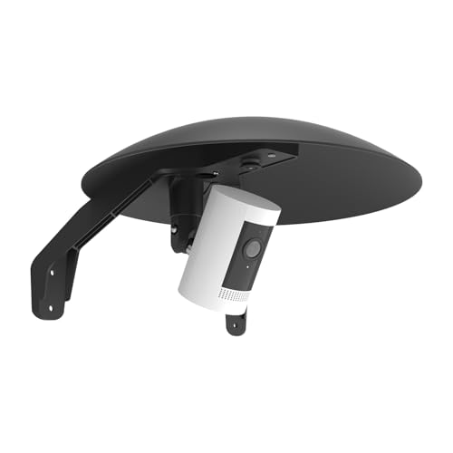 Holicfun Sun & Rain Shade Cover with 360° Adjustable Mount for Ring and Blink Outdoor Security Cameras - Black