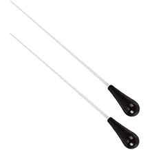 Jiayouy 15 Inch Music Baton Orchestra Baton ABS Handle Music Conducting Baton Pack of 2 Black