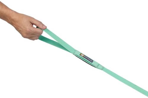 RUFFWEAR Hundeleine Hi & Light, Starke Leine, mit integrierter Aufbewahrungstasche und sicher abschließbarem Crux-Clip, kompakt zusammenklappbar auf Taschengröße, Sage Green