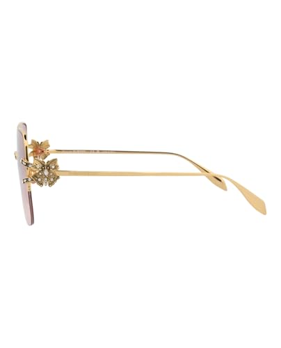 Alexander McQueen Square-Frame Metal Sunglasses3