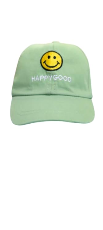 HappyGood Happy Embroidery Green Cap for Boys and Girls-picture-30