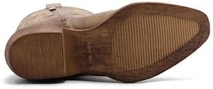 GLOBALWIN Women’s Square Toe Cowgirl Boots Classic Mid-Calf Cowboy Boots With Embroidered Stitching Low Heel Comfortable Western Boots For Country Outfits - Image 7