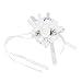 Fleur de poignet blanche, conception de ruban de corsage de poignet de fabrication fine réutilisable élégant pour les mariages pour la soirée dansante