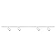 BRILONER - Schienensystem Rail Starterset, 4x GU10 Spots schwenkbar, erweiterbar, Lichtschienensystem Decke, Strahler Schiene, Deckenlampe, Deckenleuchte, Spotlight, 1,5 m, Weiß