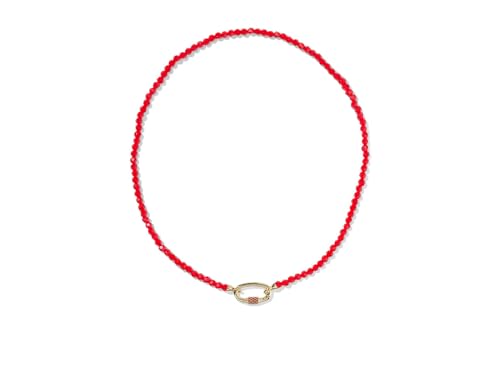 Kendra Scott, Women's, Emery Beaded Strand Necklace, Gold Red Glass, One Size2