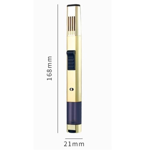 Encendedor de butano metalico antiviento con llama ajustable miniatura 7