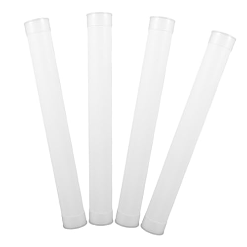 SOLUSTRE 4pcs Mailing Tube Caps for Storage 3.5x31cm Plastic Round Tube Mailers with Sealed Caps Heavy Duty Mailers for Artwork Blueprints and Documents