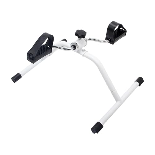 QSTDGVPW Mini Bicicleta Estática Portátil Multifuncional, Fácil de Usar, para Piernas Y Brazos, Ideal para Gimnasios en Casa Y para Niños, Blanco