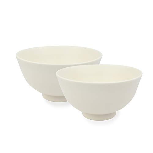 【日本製】Bom Dia 美濃焼 茶碗2点セット 飯碗 和食器 口径11.4cm×高さ6cm (ベージュ)