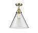Innovations 447-1C-AB-G42-L One Light Flush Mount from Franklin Restoration Collection