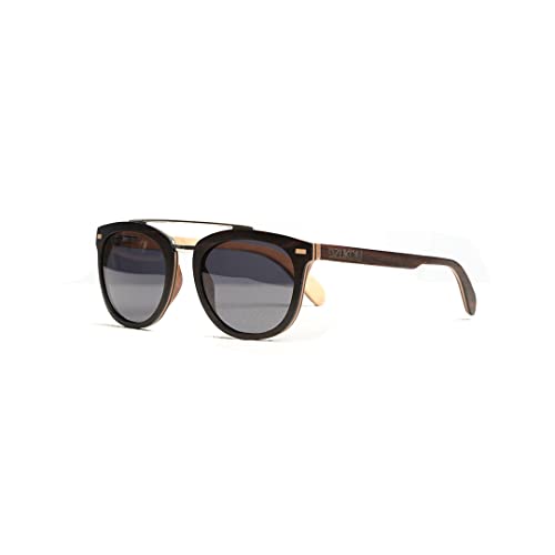 Lunettes de soleil en bois pour femme Fission avec verres UV400 pour la plage