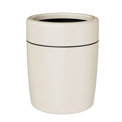 Cubo de basura para baño, cubo de basura sin tapa con cierre a presión para dormitorio, contenedor de basura reutilizable para uso en interiores y exteriores, hogar, hotel, restaurante