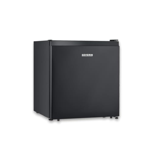 SEVERIN Mini nevera con compartimento de baja temperatura, nevera pequeña con estante intermedio, mini frigorífico de bajo consumo para hogares pequeños, 45 litros, negro, KB 8879