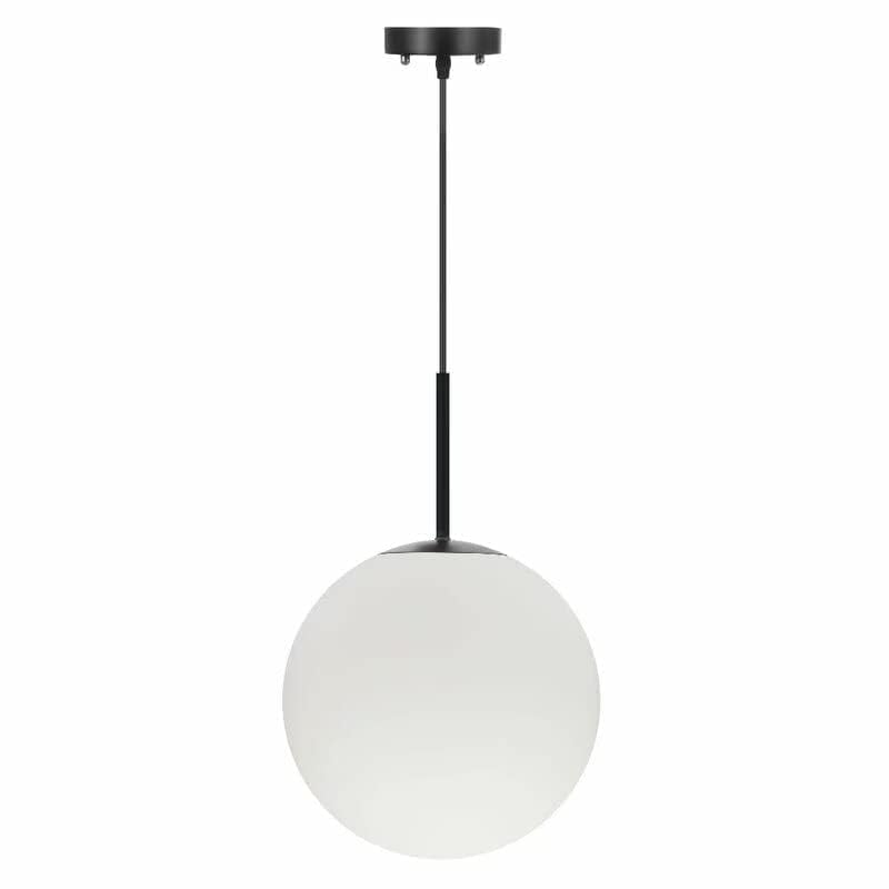 Modern Glass Globe Pendant Light, White Frosted Shade, Ceiling Hanging Lamp for Living Room, Bedroom, Office (PO1)-image-36