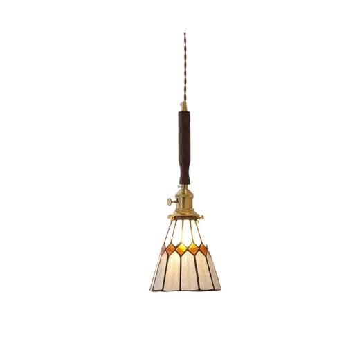 Lámpara colgante industrial vintage moderna Japanese Creative Glass Lampshade Pendant Light Bedroom Living Room Corridor Dining Room Study Chandelier E26/E27Base Pendant Lamp Para dormitorio, pasillo,