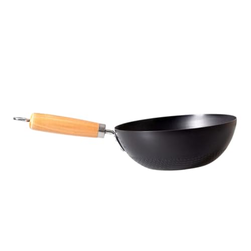 Wok tradicional de hierro antiadherente para cocción
