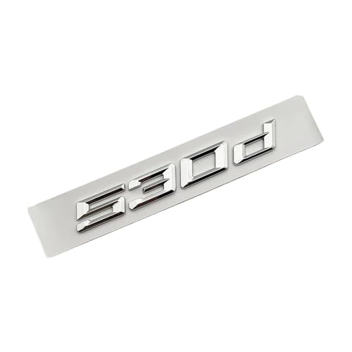 Emblema 530d cromado en ABS 3D de alta resistencia para maletero de BMW Serie 5 2