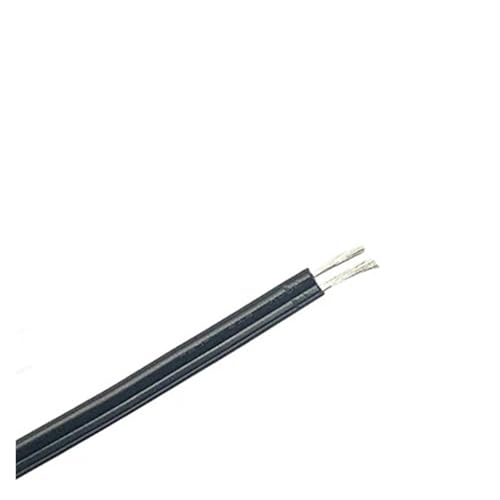 BADIKA Alambres y Cables UL (PVC) 10 Metros/Lote Cable Doble Paralelo SPT-1 Cable de alimentación de línea paralela 20AWG 0,5 Cuadrado 2 Pines Cable eléctrico Negro