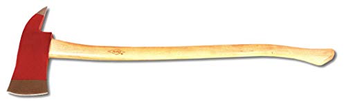 Nupla 6 lb. Pick Head Fire Axe with 28 inch Hickory Wood Handle - Perfect for Firefighters and...