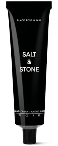 Salt & Stone Hand Cream for Women & Men | Black Rose & Oud | Hydrates, Nourishes & Softens Skin | Restores Dry Cracked Hands | Fast-Absorbing | Cruelty-Free & Vegan (2 fl oz)