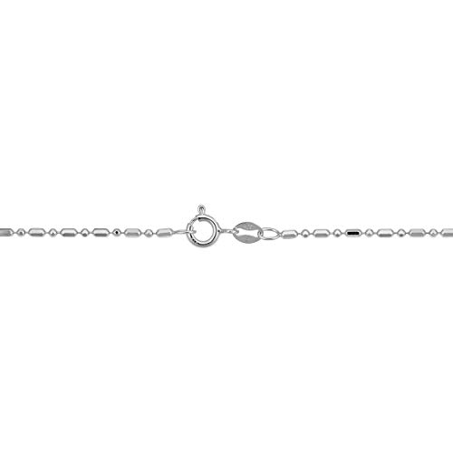 Kooljewelry Sterling Silver 1.5 mm Diamond-cut Alternate Ball Bar Chain Necklace2