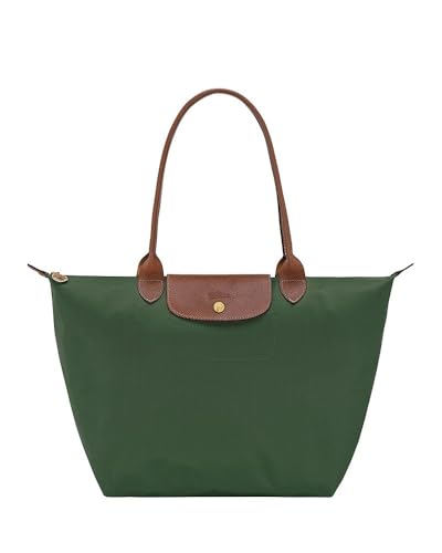 Longchamp 'Large 'Le Pliage' Nylon Tote Shoulder Bag, British Green