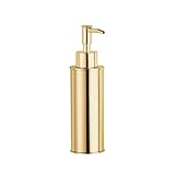 BGL Seifenspender, rund, goldfarben, stehend, Shampoospender für Badezimmer, Küche, Waschraum