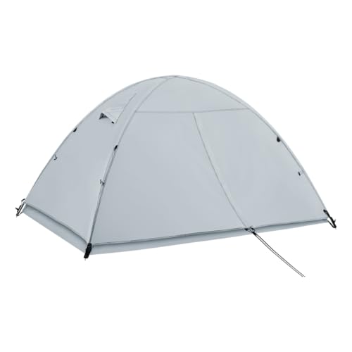 Ultralight 4-Season Waterproof 2 Person Portable Compact Backpacking Dome Tent–Easy Setup Outdoor Essenssial Weather Resistance Gear for Camping, Hiking, Hunting (Glacier Gray, 2 Person)