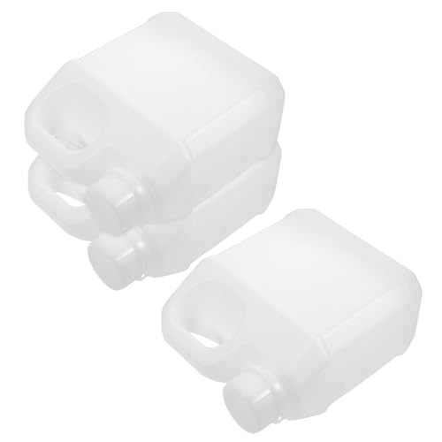 ANDRESLAD Juego de 3 Botellas de Plástico Reutilizables para Líquidos 1 Litro con Tapa Antidesbordamiento Garrafas Cuadradas Planas para Aceite Agua y Almacenamiento Doméstico E