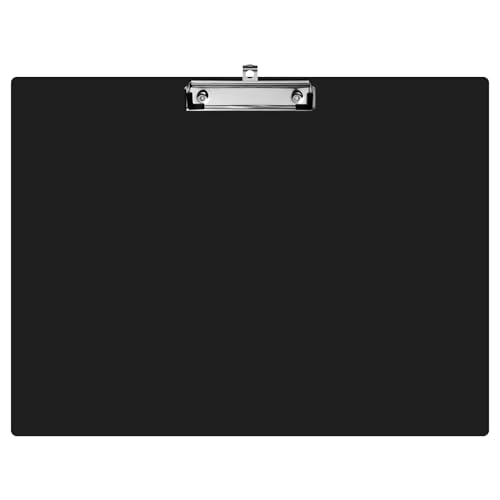 Porte-document A3 horizontal en plastique avec pince métal | Lot de 2