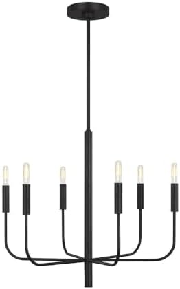 Generation Lighting-Brianna-6 Light Small Chandelier-24 Inch Wide by 21.38 Inch Tall-Aged Iron Finish -Traditional in