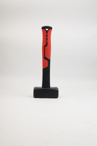 Image of SPARTAN 1240g Club Hammer | Drop Forged Carbon Steel Head with Pointed Chisel End | Heavy Duty Fibreglass Anti-Slip Handle | Masonry, Stone Cutting, Brickwork, Concrete & Demolition Hammer