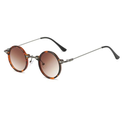 Lunettes de soleil rétro steampunk rondes UV400 tendance mode homme femme