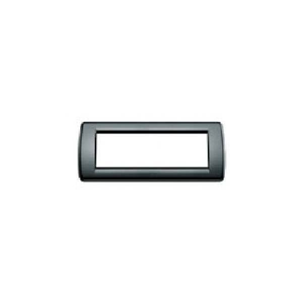  VIMAR PLACCA 6 MODULI RONDO\' NERA SERIE IDEA 16766.16