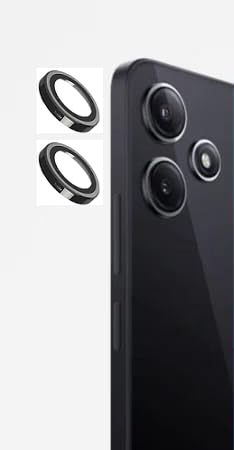 Designed for Xiaomi Redmi Note 12 5G Camera Lens Protector/Individual Metal Ring/Strong Adsorption/Scratch Resistant Ultra-Thin HD Clear, 2Piece-Black