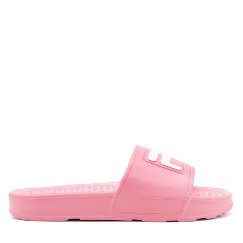 Fila Little Kid's Sleek Slide BX Sandal, Knockout Pink/Knockout Pink/White - 2 - Main Image