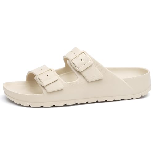 Image of KIDMI Medium Arch Support EVA Beach Sandals for Women | Women's Adjustable Buckle Straps Waterproof Pool Sandals, Comfortable Slip on Summer Slides for home and Casual Walks