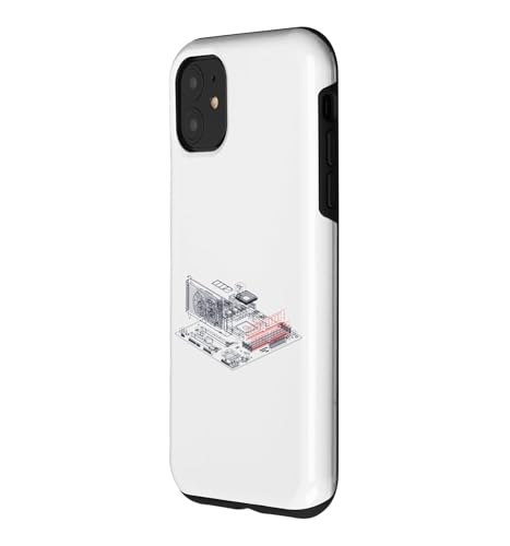 Image of RAM Card Wireframe Computer Motherboard IT Tech Geek Nerd Case for iPhone 11