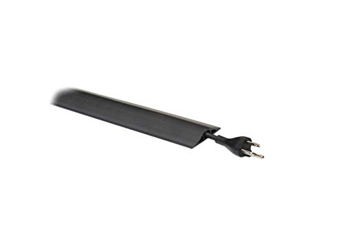 Image of Legrand Wiremold CDBK-50 Corduct 50 Foot Cord Cover for Floors, Holds 1 Cord or Cable, Black (1 Pack)