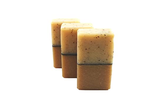 Traverse Bay Bath And Body- All Natural Handmade Cold Process Bar Soap, Turmeric, Black Pepper, Ginger,Exfoliating Essential Oil Soap. 3 Bar Pack 16 + Oz. Made In The Usa #TOP2