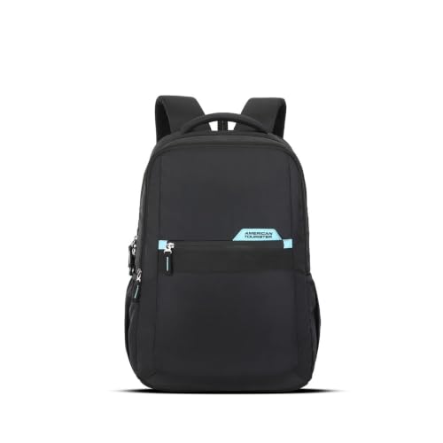 Image of American Tourister Valex Neo Style 01 Laptop Backpack | Spacious Bag for Men & Women | 17 inch Laptop Compartment | 3.5 Compartments | Stylish Everyday Backpack | Jet Black | 1 Year Global Warranty