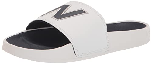 New Balance Men's 200 V1 Slide Sandal, White/Navy, 14 Medium US