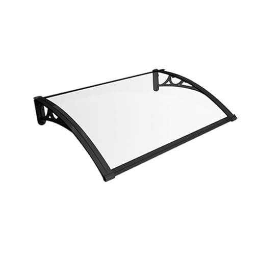 Auvent de porte d'entrée pour protection de patio et de jardin noir