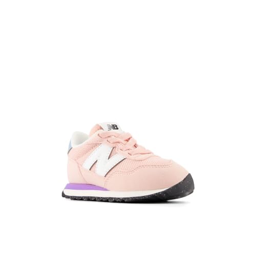 New Balance Kids 237 Bungee Sneaker, PINK/VIOLET CRUSH, 2 W Infant (0-12 Months)4