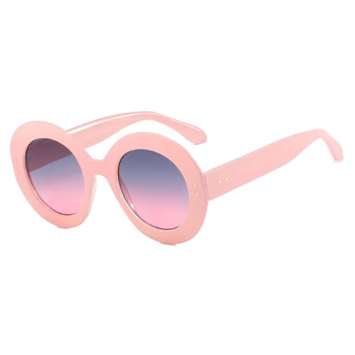 Lunettes de soleil rondes à rivets style léopard vintage monture transparente femelle