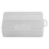 Transparente Kunststoff-Aufbewahrungsbox mit Schloss, transparenter Organizer-Behälter für Make-up, Bastelperlen, Schmuck, Kleinteile und Hardware, tragbare Hülle für Zuhause und (16 x 8,8 x 6 cm)